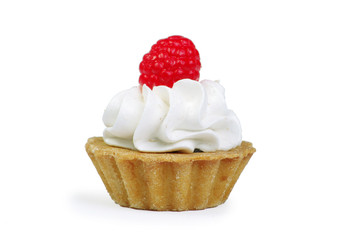 Delicious cakes in baskets