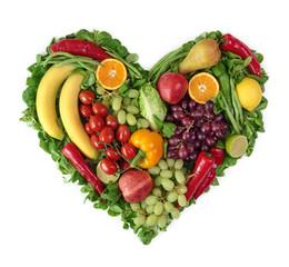 Heart of fruits and vegetables © Elena Schweitzer