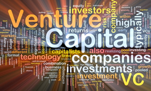 Venture capita background concept glowing
