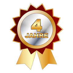 4 Jahre - Schild, Siegel, Aufkleber
