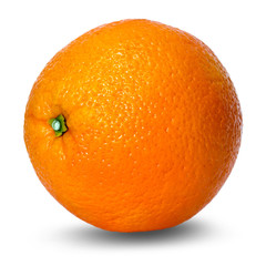 orange over white background