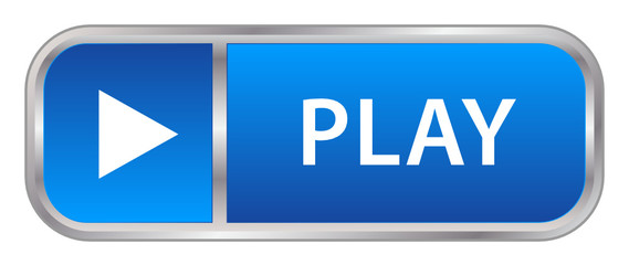 "PLAY" Web Button (video media player watch live key icon music)