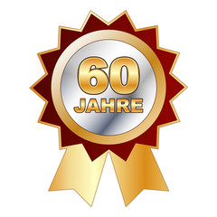 60 Jahre - Schild, Siegel, Aufkleber