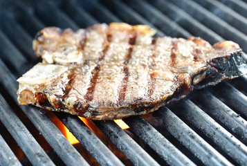 Steak on the grill
