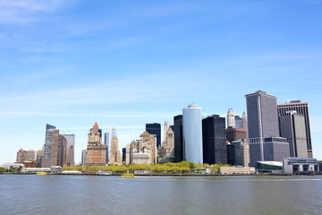 New York City downtown and Manhattan skyline, USA