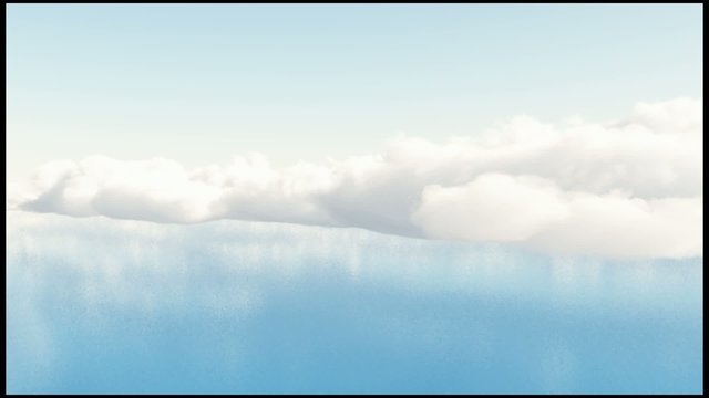 Flug durch die Wolken