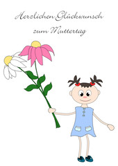 Girl mit Blumen