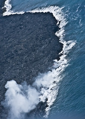 Lava Flowing Into Ocean