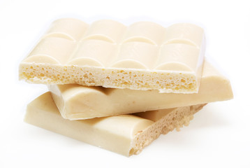 white aerated chocolate