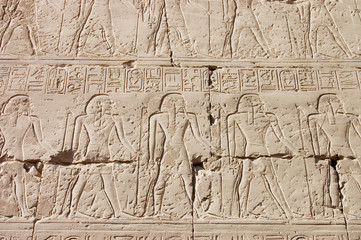 Egyptian hieroglyphs. Pattern from Karnak Temple © Vladimir Voronin