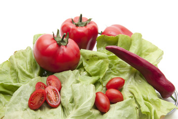 Tomate und Peperoni