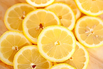 Cercles muraux Tranches de fruits agrumes de tranches de citron