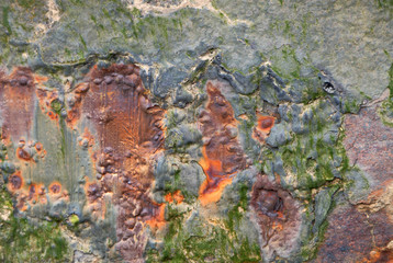 Rusty and decaying old metalwork
