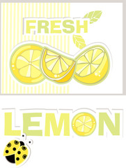 Fototapeta na wymiar lemon postcard