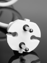 Abstract white europe standard power plug