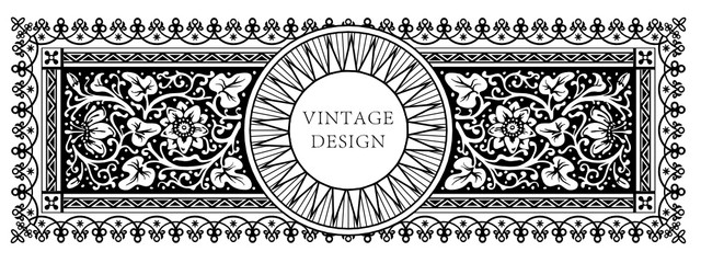 Vintage Design - Rahmen, Briefkopf, Dekoration, Zertifikat