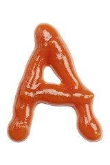 Ketchup abc. Letter A