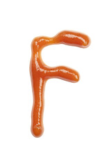 Ketchup abc. Letter F