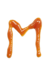 Ketchup abc. Letter M
