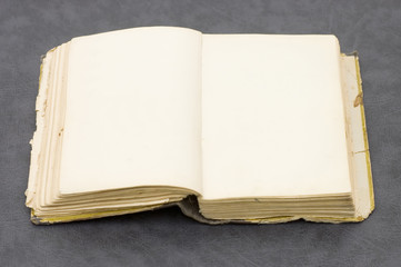 The ancient book on a grey