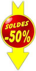 BOUTON SOLDES -50%