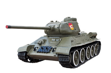 worlsd war two legendary Guards soviet tank t34 isolated over wh