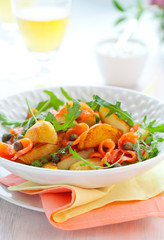 Potato salad with smoked salmon