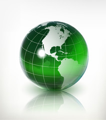 Vector 3D Galass Earth