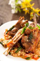 Lamb Chops with spicy rice
