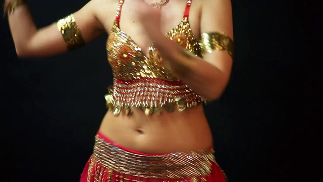 Belly dance, close up.