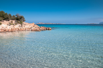 Fototapeta na wymiar Costa Smeralda, Sardinia, Italy: beautiful sea at Principe Beach