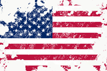 Grunge USA flag