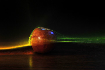 Futuristic Apple Background Abstract