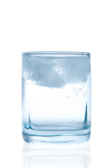 Glass of water with ice