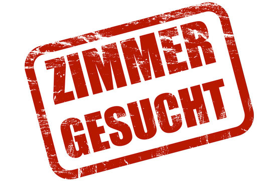 Grunge Stempel rot Zimmer GESUCHT