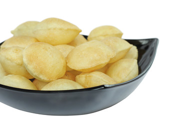 Puri of panipuri at shallow depth of focus