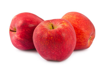 Fototapeta na wymiar Three red apples