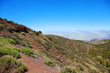 Fototapeta na wymiar Droga do El Teide wulkan, Wyspy Kanaryjskie, Teneryfa.