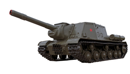 world war two legendary soviet self-propelled gun ISU-152 or tan