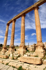 Colonnade in the Cardo Maximus, Jerash