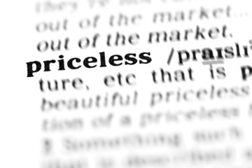 Fototapeta premium priceless (the dictionary project)