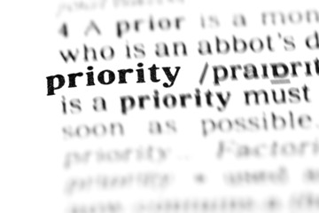 priority  (the dictionary project)