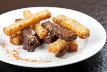 Rusk with garlic