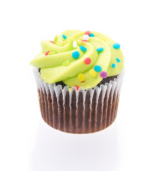 Cup cake isolated on a white