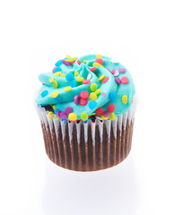Cup cake isolated on a white