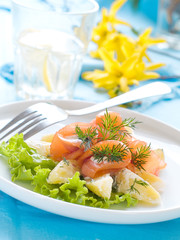 potato and salmon salad