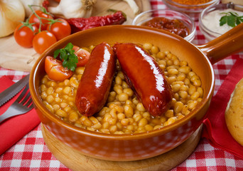 Beans and sausage