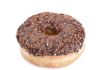 Chocolate donut isolated