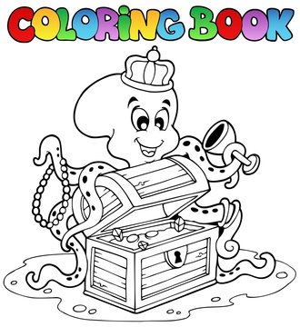 Coloring Book With Octopus