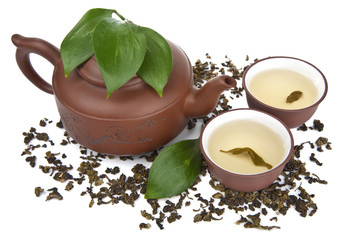 green tea isolated